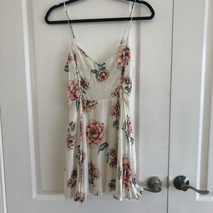 Mini Creme Floral Dress